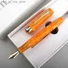 Fountain Pens Fountain Pens Jinhao 100 Centennial Resin Fountain Pen Orange Marble EF/F/M/Bent Nib with Converter Golden Clip Business Office Writing Pen Q240314