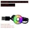 Éclairages Aquarium Light LED Circle Lights 220V 2.5W avec trou pour pompe de fontaine sous-marine Éclairage de réservoir de poisson Décoration de piscine