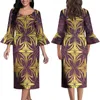 Vestidos de festa Pacífico inspirado vestido estilo polinésio casal combinando Samoa roupa homem camisa solta mulher longa