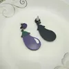 Kolczyki stadnonowe Purpel Bakłażan Charms Acryl orecchini Lunghi moda Pendientes Mujer Moda Cute Earring Brincos de Festa