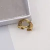 Bagues de styliste à Double lettre pour femmes et hommes, bague de Style rétro classique, cadeau de fête de mariage, bijoux de haute qualité