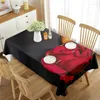 Table Cloth Beautiful Colored Roses Rectangular Tablecloth Valentine's Day Decor Dining Room Wedding Banquet Party Living