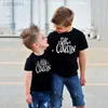 T-shirts Grote kleine neef Print Kids T-shirt Familie bijpassende broers en zussen Kleding Mode Neven T-shirt Tops Casual Kinderen Grappige T-shirts ldd240314