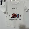 키즈 티셔츠 반바지 Sleeve Tshirts 작은 베어 편지 인쇄 디자이너 T 셔츠 폴로스 소년 아기 캐주얼 rl 럭셔리 의류 로렌스 아이의 옷 탑 티 90-150
