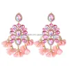 Dangle Chandelier Dangle Chandelier En Gros 48 Styles Déclaration Belle Série Rose Cristal Gland Boucles D'oreilles Pour Femmes Filles F Dhyia