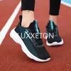 Casual Shoes Soft Sole Wear-resistant And Breathable Mesh 2024 Seasonal Knitted Lace Up Comfortable Sports Leisure Women's Running