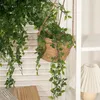 Decorative Flowers Artificial Green Plastic Plants Wall Hanging Vine For Home Garden Fake Leaf Lvy Outdoor DIY Decoration Wedding Party