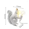 Table Lamps Resin Squirrel Lamp Lighting Fixture Bedside Light Creative Lightweight Statue Desk Cute For