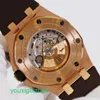 AP Watch Top Machinery Watch Royal Oak Offshore 26470or Elephant Grey Męski zegarek 18K Rose Gold Automatyczny mechaniczny Szwajcarski Zegarek Luksusowy Miernik 42 mm