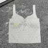 V Neck Camisole Women Shiny Crystal Vest with Padded Quick Drying Camis Summer Sexy Tanks