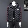 Jaqueta de grife masculina, boné de jaqueta, jaqueta de inverno e outono de alta qualidade, estilista slim fit, camisa com capuz com zíper, jaqueta grande
