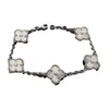 Женское ожерелье, стильный дизайнерский браслет-цепочка с четырьмя листьями, клеверный клевер, женская мода, золотые браслеты, ювелирные изделия, подарок для пары