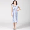 Dresses 2024 New VNeck Summer Maternity Breastfeeding Dresses Sleeveless Dress for Pregnant Women Maternity Clothes