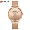 CURREN horloge Mode Eenvoudige Stijl Nieuwe Dames Armband Horloges Vrouwen Jurk Horloge Quartz Vrouwelijke Klok Geschenken relogios femini251j