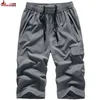 plus size 7XL 8XL Men's Knee lenght Cargo Shorts Casual Elastic Waist fitness Bermudas Male Breathable Beach Surfings Shorts men 240312