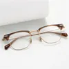 Optiska glasögon för män Kvinnor Retro Designer GMS-639TS Fashion Sheet Glasses Titanium Frame Detaljerad elasticitet Oval Style Anti-Blue Light Lens Plate with Box