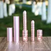 Pink Long 134mm Portable Lipstick Metal Smoking Pipes Tobacco Cigarette Women Pipes Fashion Magic Aluminum Alloy Metal Lipstick Shaped Mini Pipes Lady DHL