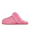 Fluff fuzz sim slide chinelo designer australiano clássico neve meia chinelos scuffette ii mulher cor sólida menina crianças inverno plana austrália pele peludo 11H4 #