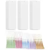 30 Sets Acrylic Bookmarks Tassels with Blank Page Gifts Manual Delicate Craft Teacher Tabs Clear 240314