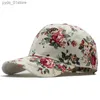 Cappellini da baseball da donna cs stampa solida cappelli da donna ombra cappelli da coppia fiori in cotone elasticizzato per esterni foglie ragazze baseball giovanile c L240314