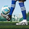 Stivali da calcio non-marchio HBP 2024 Stivali da calcio di alta qualità Electroplati Erba artificiale Anti Slip Scarpe da calcio traspirante per uomini