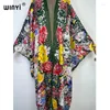 Vêtements ethniques Winyi Summer Party Beach Wear Maillot de bain Élégant Afrique 2024 Femmes Boho Cardigan Point Coloré Sexy Vacances À Manches Longues