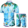 Costume de créateur de style chinois pour hommes, chemise à manches courtes, ensemble de vêtements surdimensionnés pour touristes de plage, Nwqx