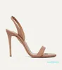 Namndesign Kvinnor Gladiator Sandaler Skor Läderskinnlig design så naken Plexi Sandal Bridal Wedding Party Lady High Heels