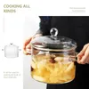 Glass Cookware Transparent Cooking Pot Heat Resistant for Porridge Soup Noodles Home 240308