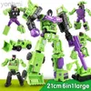 Eylem Oyuncak Figürleri 22cm Dönüşüm Robot Araba 6 Arada 1 Defensor Devastator Oyuncak Eylem Figürü ABS Plastik Araç Robot Oyuncak Model Hediyesi Çocuklar için LDD240314