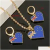 Earrings & Necklace Australia Flag Pendant Necklaces Earrings Women Country Jewelry Australian Charm Gift2724 Drop Delivery Jewelry J Dhueb