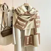 Femmes Hiver Designer Cachemire Echarpes Lettre Hiver Unisexe Longue Écharpe Double Face Couleur Femmes Cachemire Wrap Cadeau Châle 180 * 65 cm Soie Cadeau De Noël tm