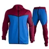 Survêtement pour hommes Tech Set Survêtement de créateur Europe Américain Basketball Football Rugby Deux pièces avec veste à capuche à manches longues pour femme Pantalon Printemps Automne