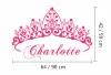 Stickers YOYOYU Baby Girl Crown Vinyl Art Wall Sticker Princess Personalized Nursery Custom Girls Name Art Bedroom Decorative Decal Y604