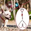 Collares para perros Perros grandes Cuerda para caminar de doble cabeza giratoria de 360 ​​grados Dos cables de tracción para caza Camping