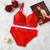 Soutien-gorge Ensembles Lingerie Sexy Pour Femmes Fines Femmes Ensemble Femme 2 Pièces Sous-Vêtements Pour Femmes En Haut Pour Femme Rose Assorti