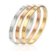 Love Bangle 18K Gold Plated Rostfritt stål Guldskruvmejsel Zirkon Bangles Armband för män Kvinnor SMEEDDRY Gift