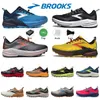 Andningsbara Brooks Running Shoes Runners Launch 9 Hyperion Tempo Triple Black White Men Women Sports Sneakers Mens Trainers Brook Cascadia 16 Designer Shoes Handing