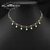 Glseevo Shining Lace Tassel Bulbseaped Chain Natural Pearls女性ネックレス高級ファッションファインジュエリー記念日カスタマイズ可能240301