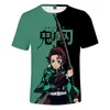 Barn t shirt demon slayer 3d tryck sommar pojkar t-shirts barn tees animation t-shirt för pojkar flickor barn kläder sommar toppar 240313