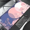 Sakura rosa mousepad computador tapetes de mesa grande pc mouse pad arte flores de cerejeira teclado mause tapete de mesa acessórios de jogos 240314