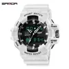 SANDA MEN Watches White G Style Sport Watch LED Digital Waterproof Casual Watch S Shock Male Clock Relogios Masculino Watch Man x0267r
