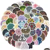 Car Stickers 60Pcs Mandala Flower Sticker Buddhism Yoga Iti For Diy Lage Laptop Skateboard Motorcycle Bicycle Drop Delivery Automobile Otors