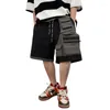 Men's Shorts 2024 Summer Korean Multi Pocket Patchwork Simple Pants Oversize Zipper Thin Cargo Men Casual Clothes