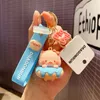 2024 Keychains Cute Pig Cartoon Mobile Phone Chain Baby Boy Girl Key Ring Women Lovely Bag Keys Chains Accessories