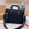 Herren-Laptop-Aktentaschen aus Nylon, Designer-Tasche, Umhängetaschen, Griff, Computer-Aktentasche, Umhängetasche, Schwarz TOP