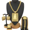 est High Quality African Big Pendant Set Dubai Italian Brazilian Gold Plated Jewelry Set FHK12864 240311