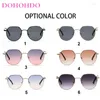 Lunettes de soleil DOHOHDO Ovale Petit Cadre Hommes Montre Visage Femmes Lunettes de Soleil 2024 Tendance Dégradé Rétro Lunettes Nuances Mâle UV400