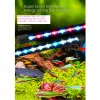 Illuminazione LED Luci per acquario per pesci drago, illumina l'acqua e la terra, cambio di 3 colori, piante acquatiche, immersioni in acquario, impermeabile, 17 * 117 cm