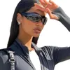 Y2K Rimless Brand Designer Sunglasses Women for Men 2023 One Piece Trending Sun Glasses Rivet Steampunk Pink Shades UV400Z8MY